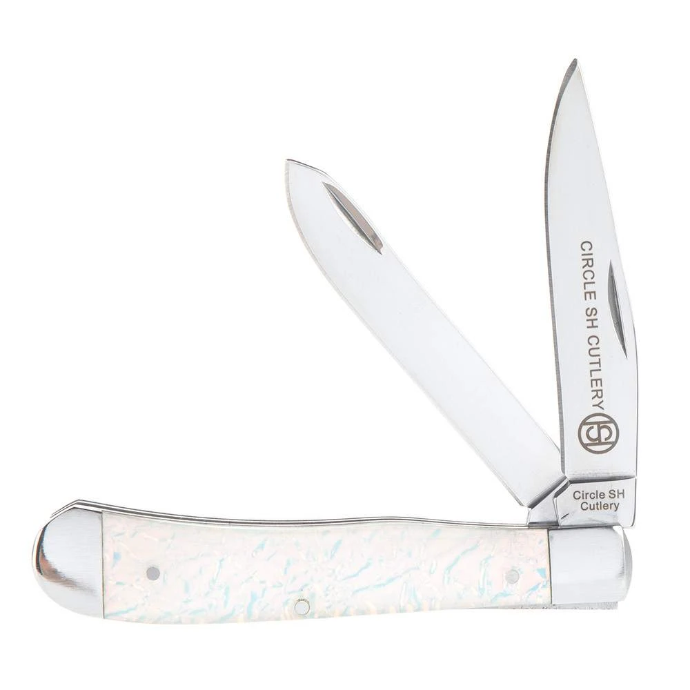 Western Fashion Circle SH Pink Colored Morph Trapper Knife CSH-15