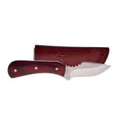 Western Fashion Circle SH Fixed Blade Amber Pakkawood W/Sheath CSH-22