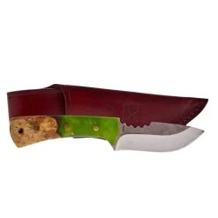 Western Fashion Twisted X Fixed Blade Rosewood Acrylic Knife W/Sheath XK406