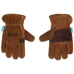 Kinco Gloves Hydroflector Water Resistant Suede Cowhide Driver Dbl Palm
