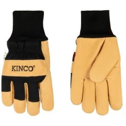 Kinco Gloves Lined Grain Pigskin Palm W/Knit Wrist