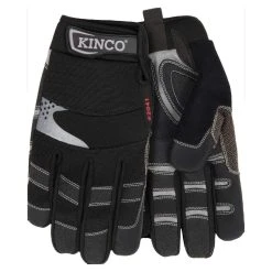 Kinco Gloves Synthetic Black Leather W/Pullstrap