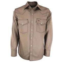 Western Welder Men' Yoke Triple Stitched Cotton Twill Welding Shirt Long Sleeve
