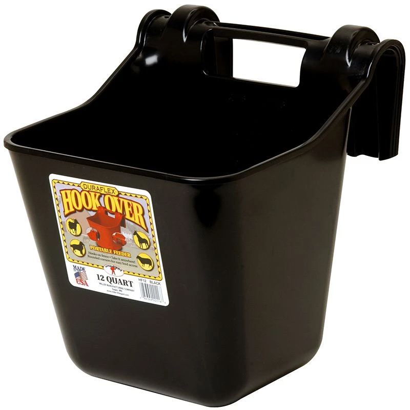 Little Giant Black 12 Quart Plastic Hook Over Feeder