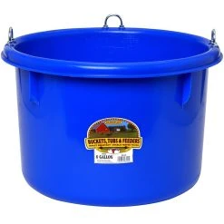 Little Giant Blue 8 Gallon Plastic Round Feeder