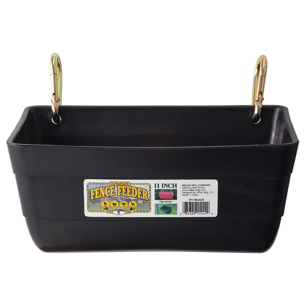 Little Giant Black 11in. Fence Feeder With Hardware