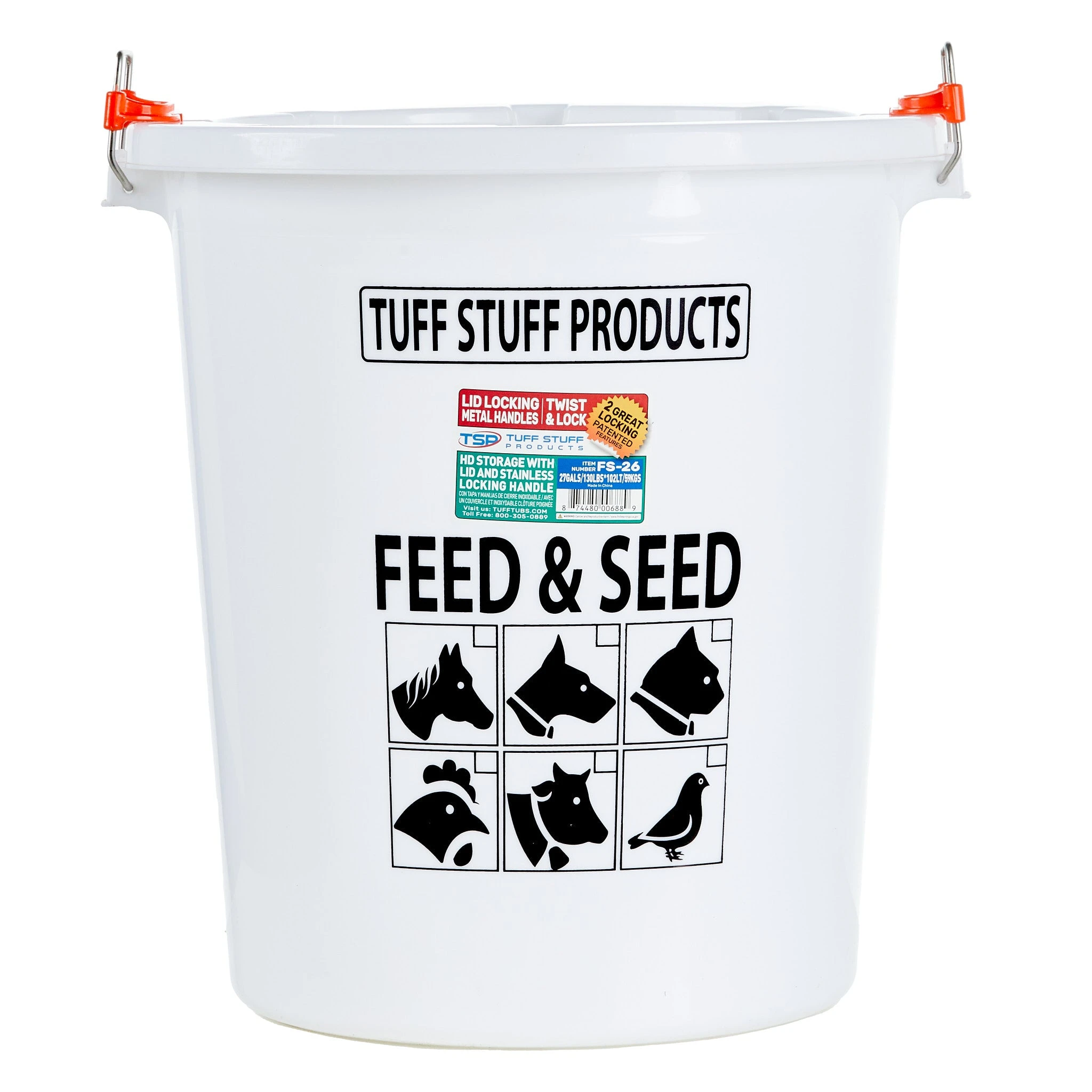 Tuff Stuff Products S HD Feed/Seed Storage 26.5 Gallon - Image 2